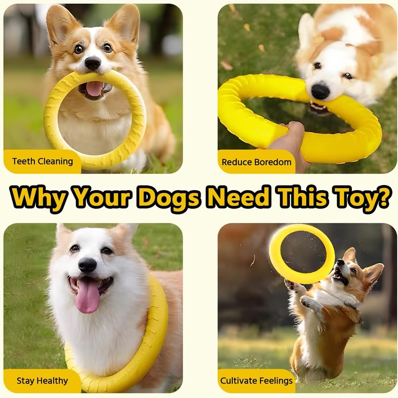 Dog Toys Pet Flying Discs EVA  - Indestructible Dog Chew Toy ulasan dan harga