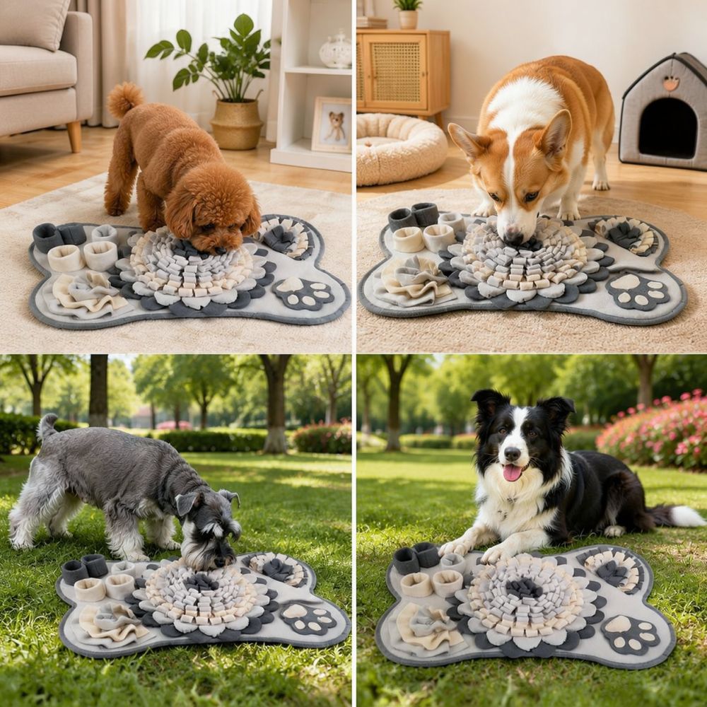 Bone Shaped Dog Snuffle Mat Pe - Dog Puzzle Feeder Toy ulasan dan harga