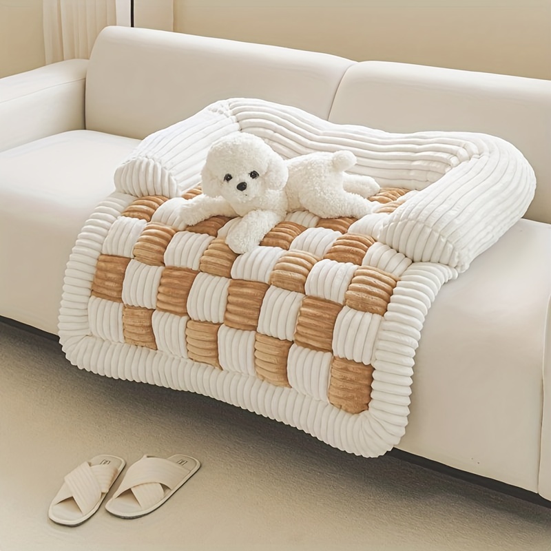 Plaid Pet Bed Mat , Super Soft - Pet Beds ulasan dan harga